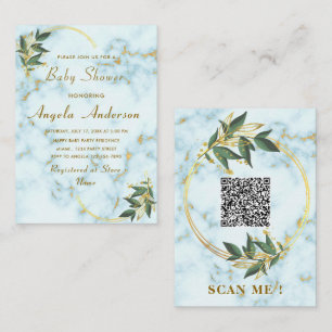 Cartes d'invitation pour Baby Shower avec code QR