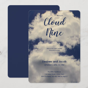 Cartes d'invitation pour Baby Shower Cloud Nine