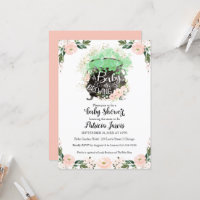 Cartes d'invitation pour Baby Shower Fille Un Bébé