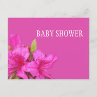 Cartes d'invitation pour baby shower fleurs roses