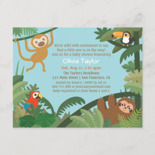 Cartes d'invitation pour Baby Shower sur le thème 