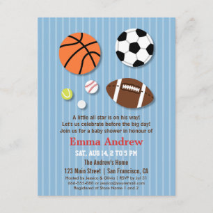 Cartes d'invitation pour Baby Shower sur le thème 
