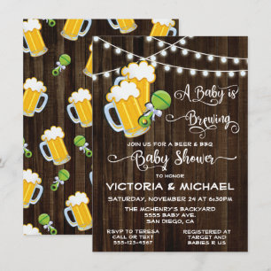 Cartes d'invitation pour Baby Shower "Un bébé est 