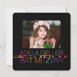 Cartes d'invitation pour bar mitzvah PixDezines né