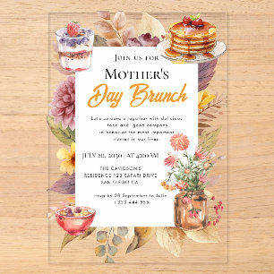 Cartes d'invitation pour brunch de fête des Mères