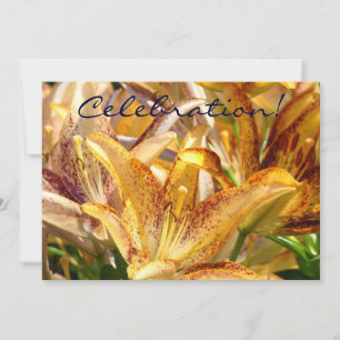 Cartes d'invitation pour célébration Fleurs de lis