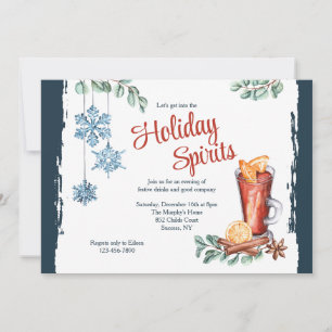 Cartes d'invitation pour cocktail d'hiver