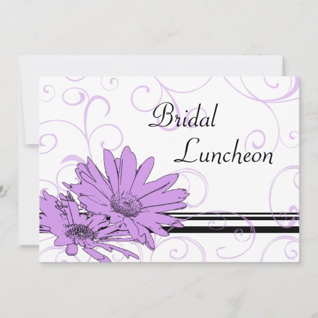 Cartes d'invitation pour déjeuner nuptial de fleur (Devant)