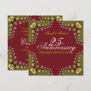 Cartes d'invitation pour dîner d'anniversaire des 