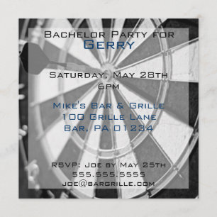 Cartes d'invitation pour enterrement de vie de gar
