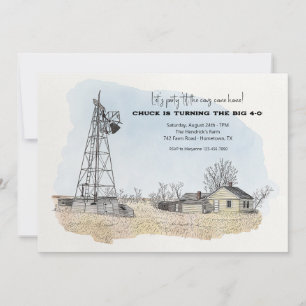 Cartes d'invitation pour fête à la ferme