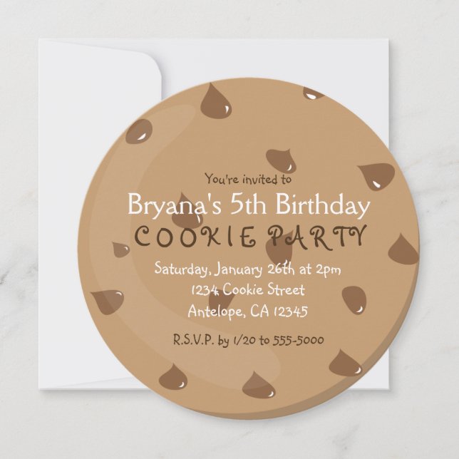 Cartes d'invitation pour fête d'anniversaire à COO (Devant)