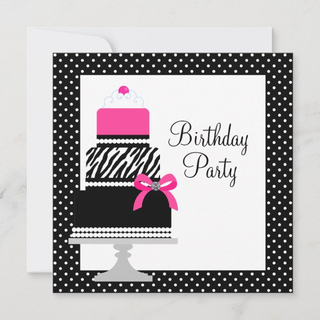 Cartes d'invitation pour fête d'anniversaire Cupca (Devant)