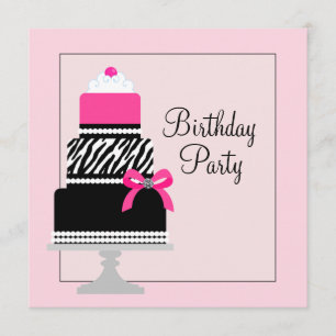 Cartes d'invitation pour fête d'anniversaire Cupca