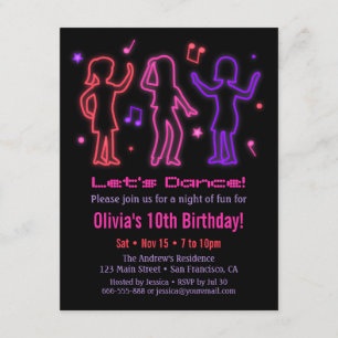 Cartes d'invitation pour fête d'anniversaire de da