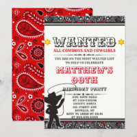 Cartes d'invitation pour fête d'anniversaire sur l