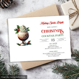 Cartes d'invitation pour fête de cocktails festive