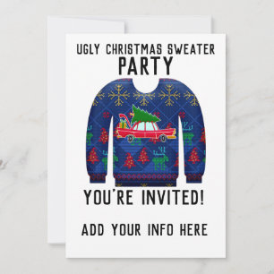 CARTES D'INVITATION POUR FÊTE DE NOËL AU SWEATER L