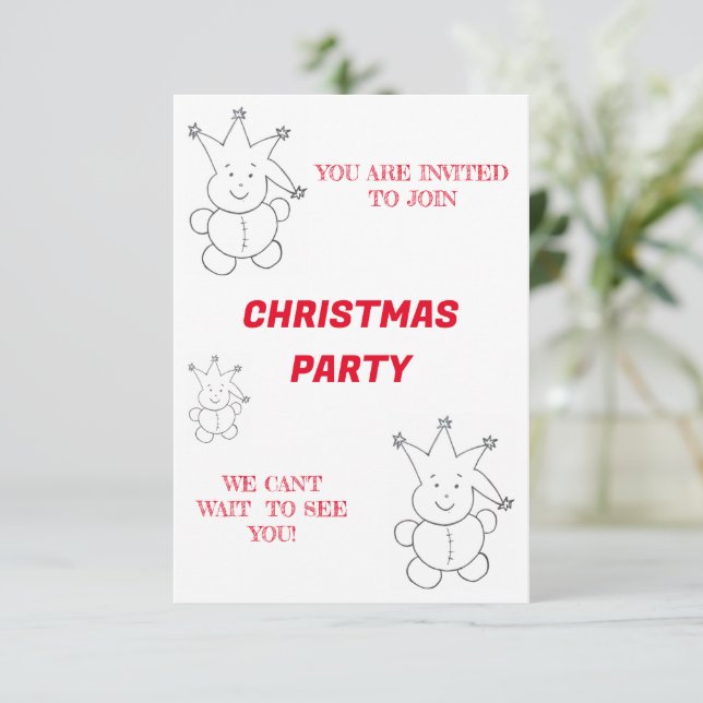 Cartes d'invitation pour fête de Noël Zalnok (Debout devant)