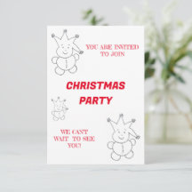 Cartes d'invitation pour fête de Noël Zalnok