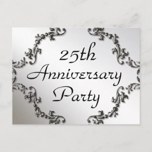 Cartes d'invitation pour la 25e fête d'anniversair