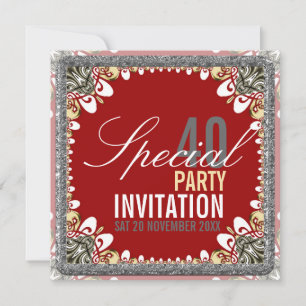 Cartes d'invitation pour la 40e fête d'anniversair