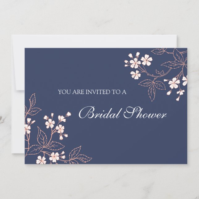 Cartes d'invitation pour la douche nuptiale de Cor (Devant)