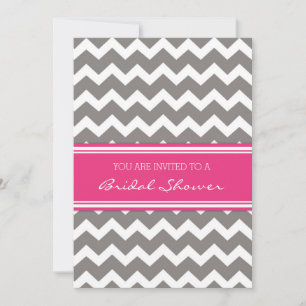 Cartes d'invitation pour la douche nuptiale Gray P