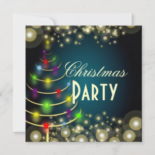 Cartes d'invitation pour la fête de Noël, bulles d