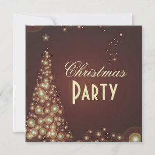 Cartes d'invitation pour la fête de Noël, bulles d