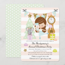 Cartes d'invitation pour la fête de Noël Casse-Noi