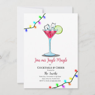 Cartes d'invitation pour la fête de Noël de Westie