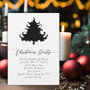 Cartes d'invitation pour la fête de Noël sous l'ar
