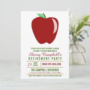 Cartes d'invitation pour la fête de retraite du pr