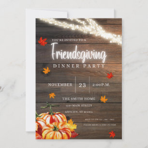 Cartes d'invitation pour la fête de Thanksgiving e