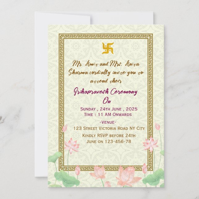 Cartes d'invitation pour la pendaison de crémaillè (Devant)