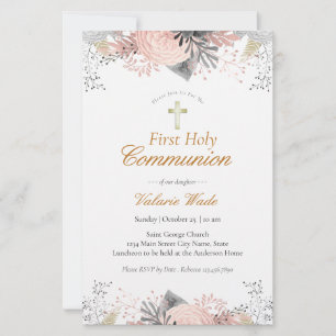 Cartes d'invitation pour la première communion ave
