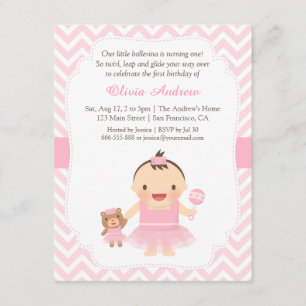 Cartes d'invitation pour la première fête d'annive