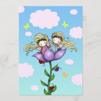 Cartes d'invitation pour l'anniversaire de jumelle
