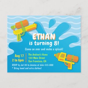 Cartes d'invitation pour l'anniversaire d'été des