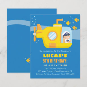 Cartes d'invitation pour l'anniversaire du garçon