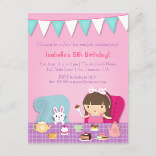 Cartes d'invitation pour l'anniversaire d'un goûte