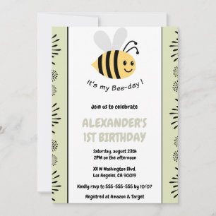 Cartes d'invitation pour le 1er anniversaire d'abe