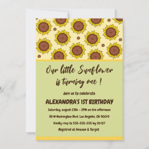 Cartes d'invitation pour le 1er anniversaire de To