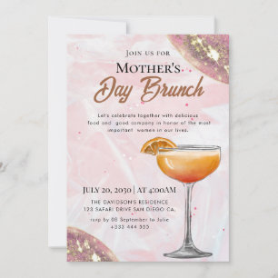 Cartes d'invitation pour le brunch de la fête des 
