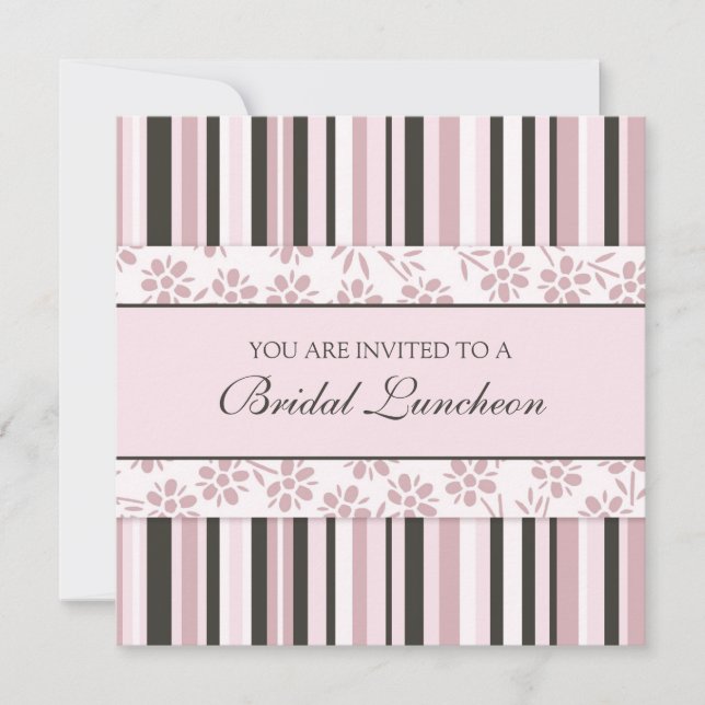 Cartes d'invitation pour le déjeuner nuptial Pink  (Devant)