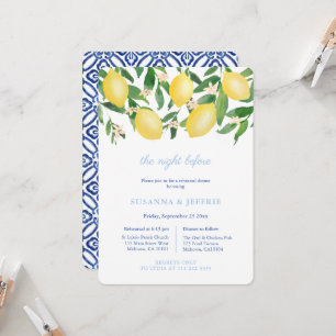 Cartes d'invitation pour le dîner de répétition de