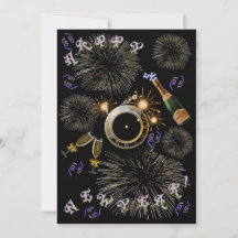 Cartes d'invitation pour le Nouvel An à compte à r