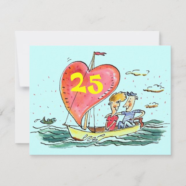 CARTES D'INVITATION POUR LE VINGT-CINQUIÈME ANNIVE (Devant)