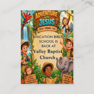 Cartes d'invitation pour l'école biblique de vacan